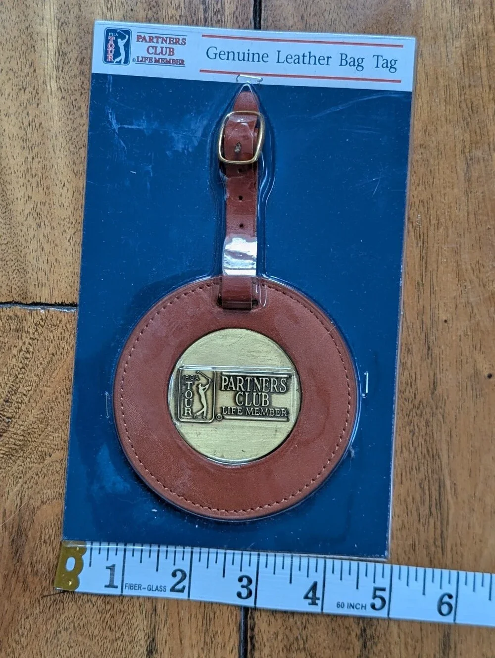 PGA Tour Vintage Leather Golf Bag Tag (OS)